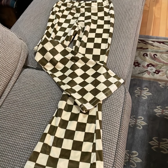 Topshop velour checkered pants ( sz 2) - Picture 6 of 7